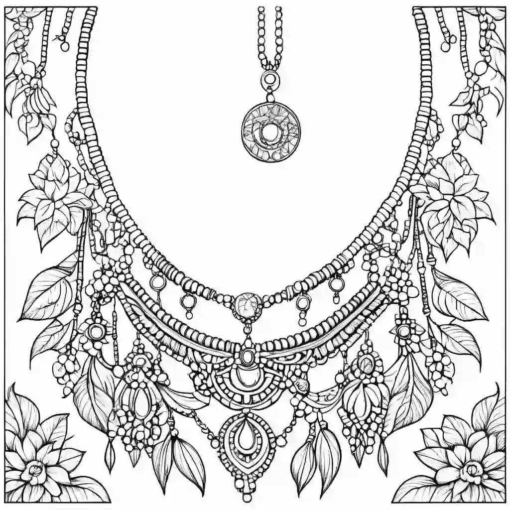 Necklaces coloring pages